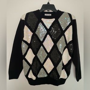 Vintage Alfred Dunner sequinned acrylic sweater